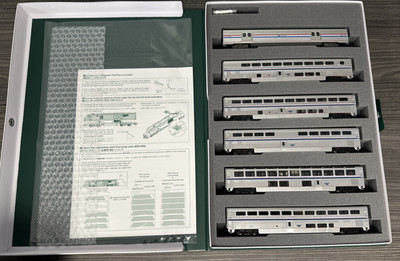 Kato N Scale #10-1789 Amtrak Superliner I Phase VI Passenger 6 Car Set - NOS!