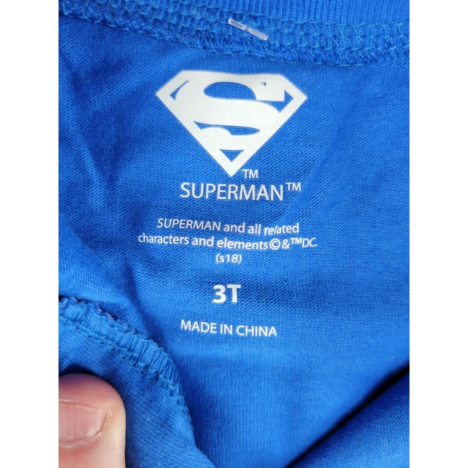 Disfraz de Superman para niños mono pijama capa azul rojo 3T niño pequeño Foto 3 de 4