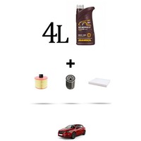 Hoffcar Servicekit 3 Filter Und 4L ÖL FüR Opel Astra K 1.4 74Kw Ab 2015