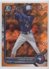 2022 Bowman Sapphire Edition Chrome Prospects Orange 10/50 Samad Taylor 0x2s