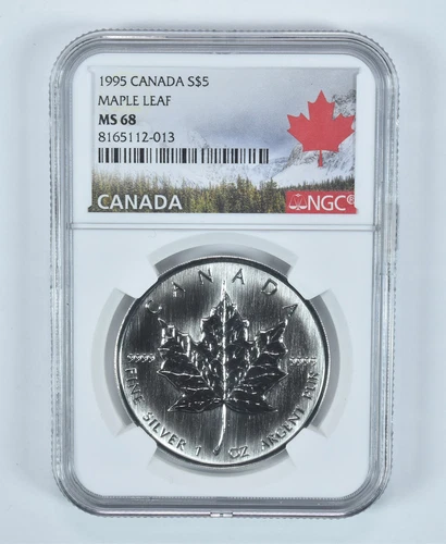 1995 Canadian Silver Maple Leaf 1 oz — photo from the most recent tracked eBay sale