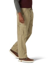 Levi's Beige Twill Cotton Stretch Cargo Pants 30W Regular Fit Straight Leg