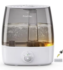 Provirtec 6.5L Stay Clean Tank Humidifier for Large Room, Low Maintenance, To...