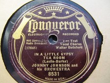 1935 JOHNNY JOHNSON In Little Gypsy Tea Room SMITH BALLEW LIFE IS SONG CONQUEROR