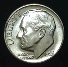 1955-D 10C Roosevelt Dime BU 90% Silver 26owt0515-1