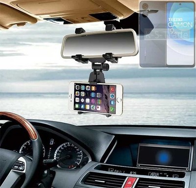 Autohalterung Rückspiegel für Tecno Camon 19 Neo Smartphone Halter Spiegelhalt