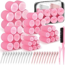 65 PCS Hair Curler Rollers with 5 Sizes Grip Hair Rollers for Long Medium Sho...