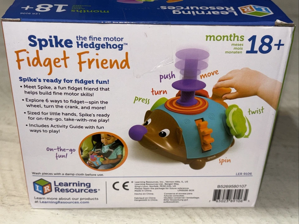 Learning Resources Spike the Fine Motor Hedgehog Fidget Friend LER9106 - New - Image 4 of 4