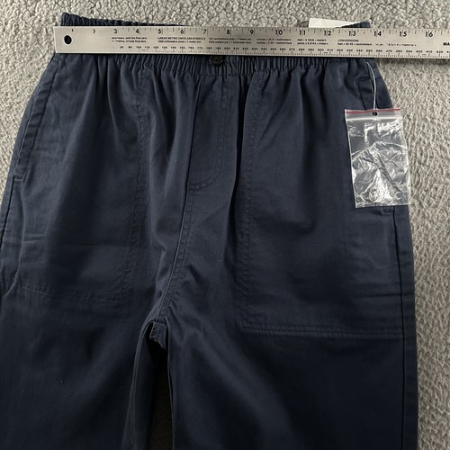 Brooks Brothers Fleece Boys Pants Blue Size 20 Chino Elastic Waist Cotton Blend - Picture 6 of 17