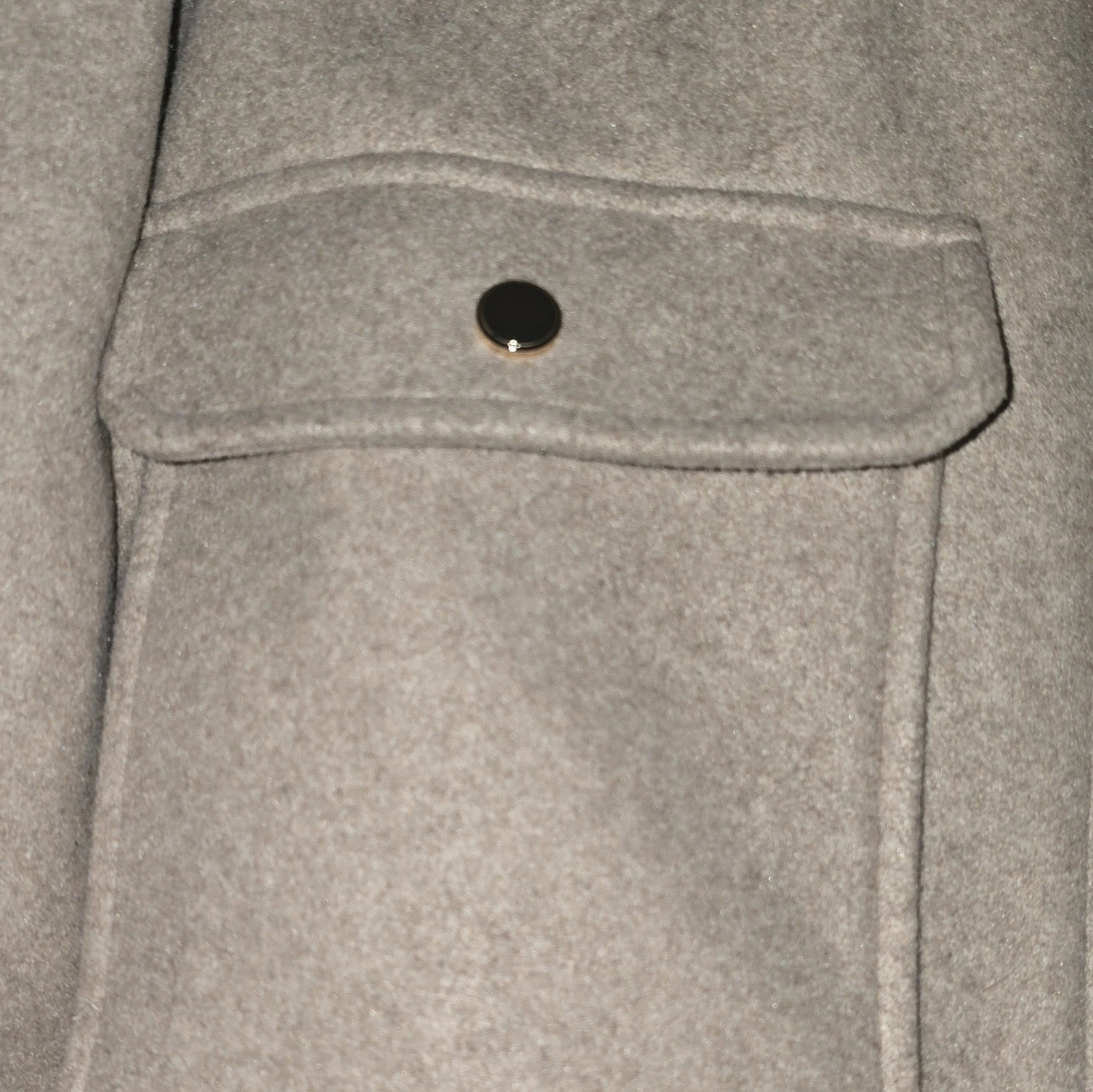 ZARA  Beige Wool Blend Full Zip Jacket Lined Pockets Size L image 3