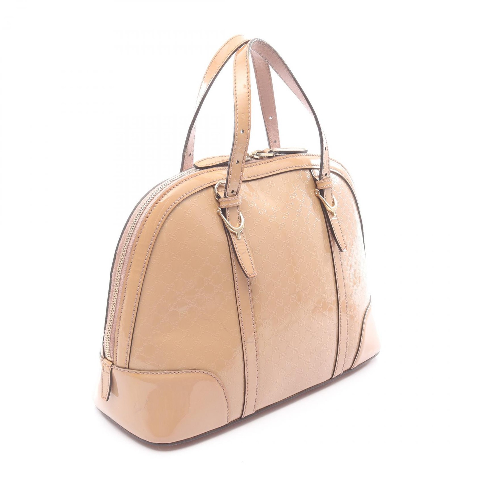 GUCCI Nice Micro Guccissima Shoulder Handbag 309617 Patent leather Pink Used thumbnail 2