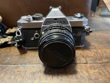Vintage Pentax Mx 35Mm Film Camera Pentax-M 50Mm w Case  70-210mm Sigma Lens