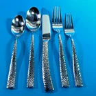 Cambridge NYOTO Hammered Stainless Flatware Spoons Forks Knives U CHOOSE