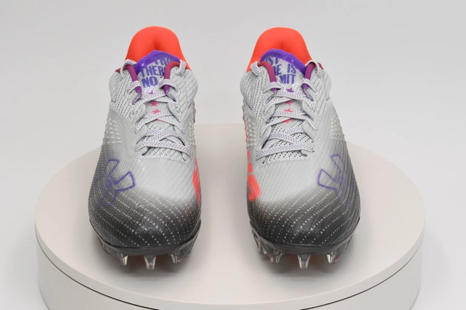 Under Armour UA Blur Smoke MC Women’s Football Cleats Grey/Purple 3025123-100 - Image 3 of 4