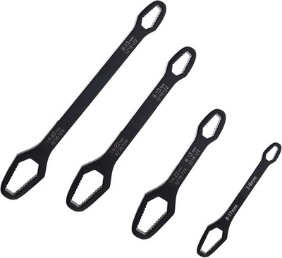 Saipor 4pcs Universal Multifunctional Wrenches Set for 3mm-22mm Nuts | Adjustabl