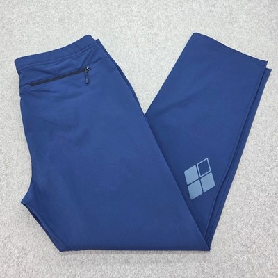 Montbell Men's Hiking Outdoor Pants Blue Size Large Zip Pockets Lightweight
