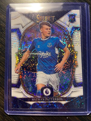 2022-23 Panini EPL Select Nathan Patterson RC White Sparkle SSP Everton