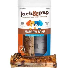 Jack&Pup Premium Grade Roasted Beef Marrow Bone Treats (2 Pack) – 6” Long