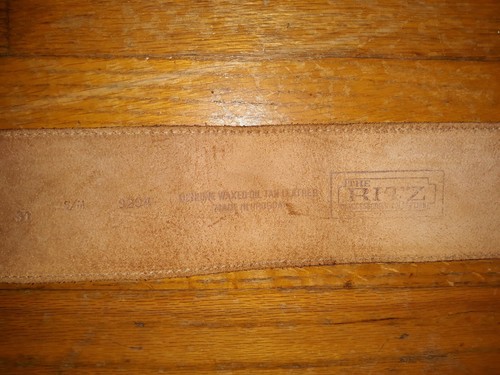 Cinturón ancho de cuero bronceado al aceite genuino para mujer de The Ritz talla S/M nuevo con etiquetas - Imagen 3 de 5