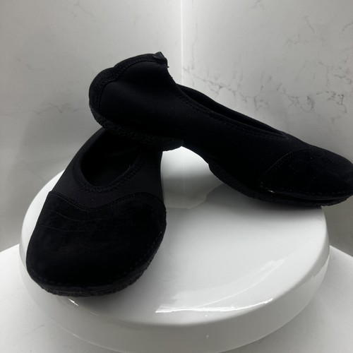Merrell Duet Note black ballet flats casual shoes suede and stretch size 10 - Picture 4 of 10