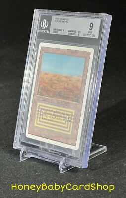 MTG Unlimited Edition 1993 Scrubland BGS 9.0Q+ (Quad+) MINT Old