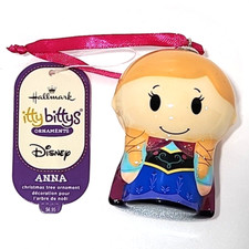 Hallmark Itty Bittys Disney Frozen Ornament Princess Anna Decoupage New With Tag