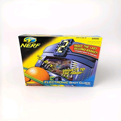Vintage Nerf Sports Electronic Shot Clock Basketball Backboard & Box Only WORKS