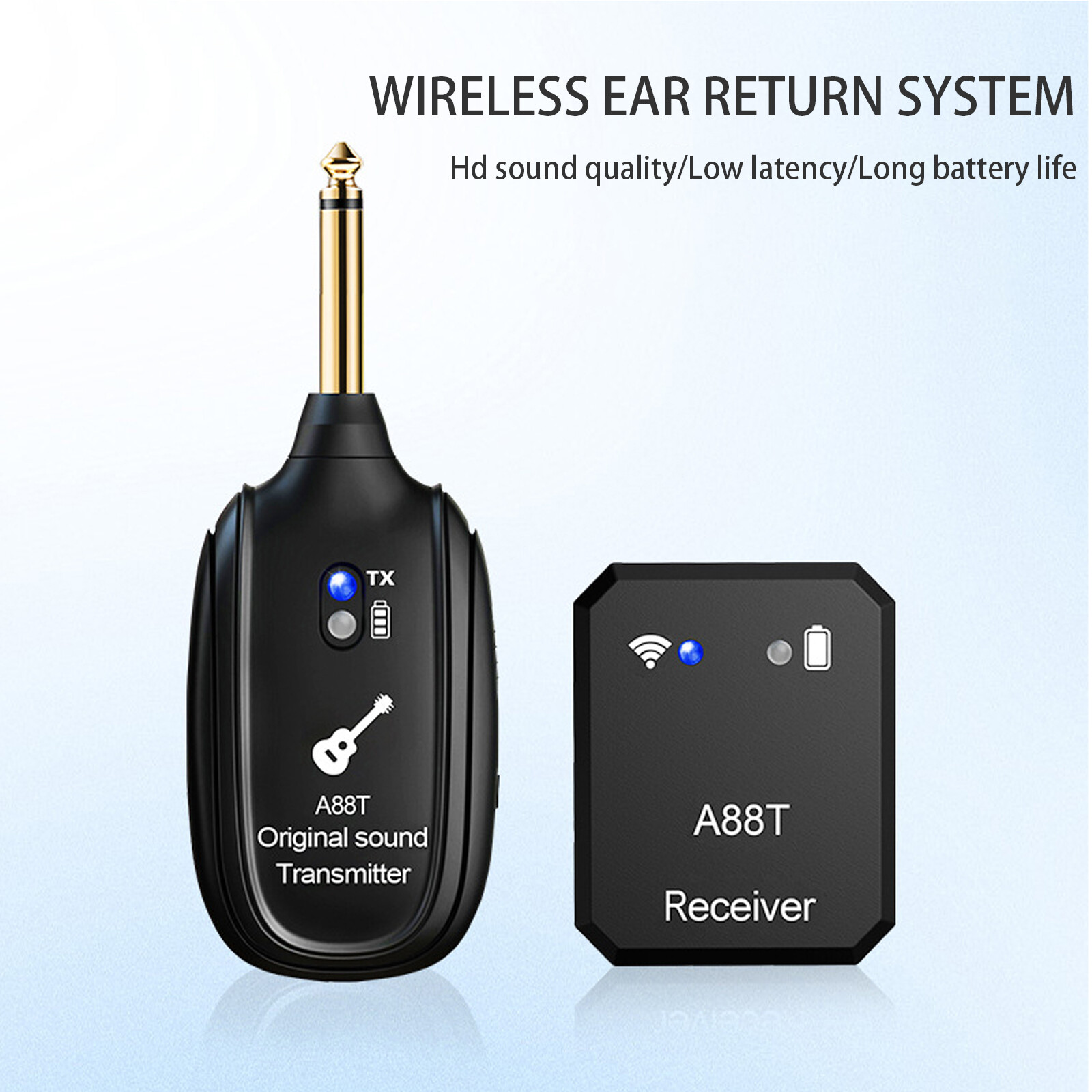 2.4GHz Wireless In-Ear Monitor System with Transmitter and Receiver
