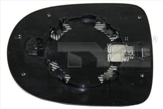 Right TYC 328-0137-1 Mirror Glass, outside mirror for RENAULT