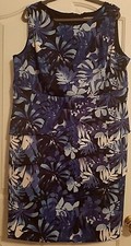 Cato Womens Size 20 Multicolor Layered Front Sleeveless Sheath Dress