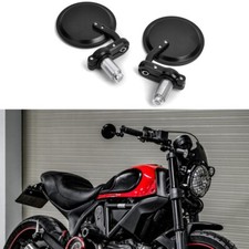 FOLDABLE UNIVERSAL MOTORBIKE BAR END REARVIEW MIRRORS MOTORCYCLE/BIKE BLACK UK