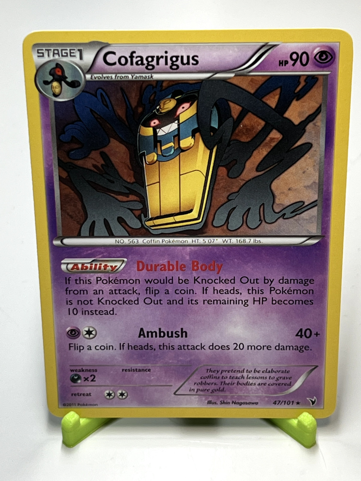 Pokemon Cofagrigus 47/101 Noble Victories Rare NM Condition