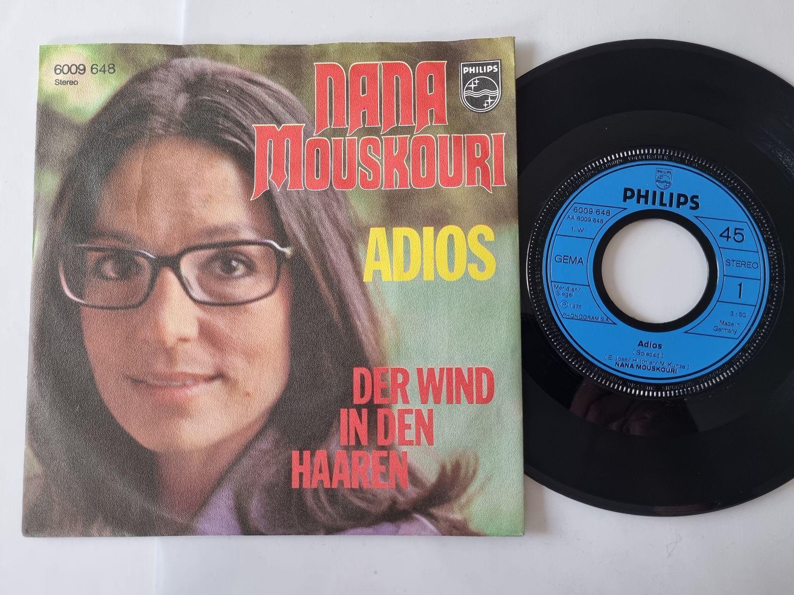 7"" Single Nana Mouskouri - Adios Vinyl Germany