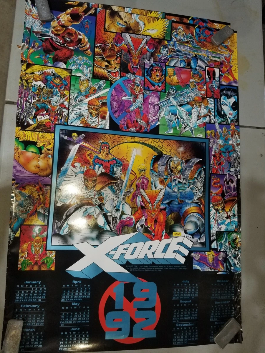 Vintage 1992 Rob Liefeld X-Force Calendar Poster (lot of 3) | eBay