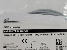 NEW GE Multi-Link ECG Leadwire 5-lead Grouped AHA 74 cm / 29 in