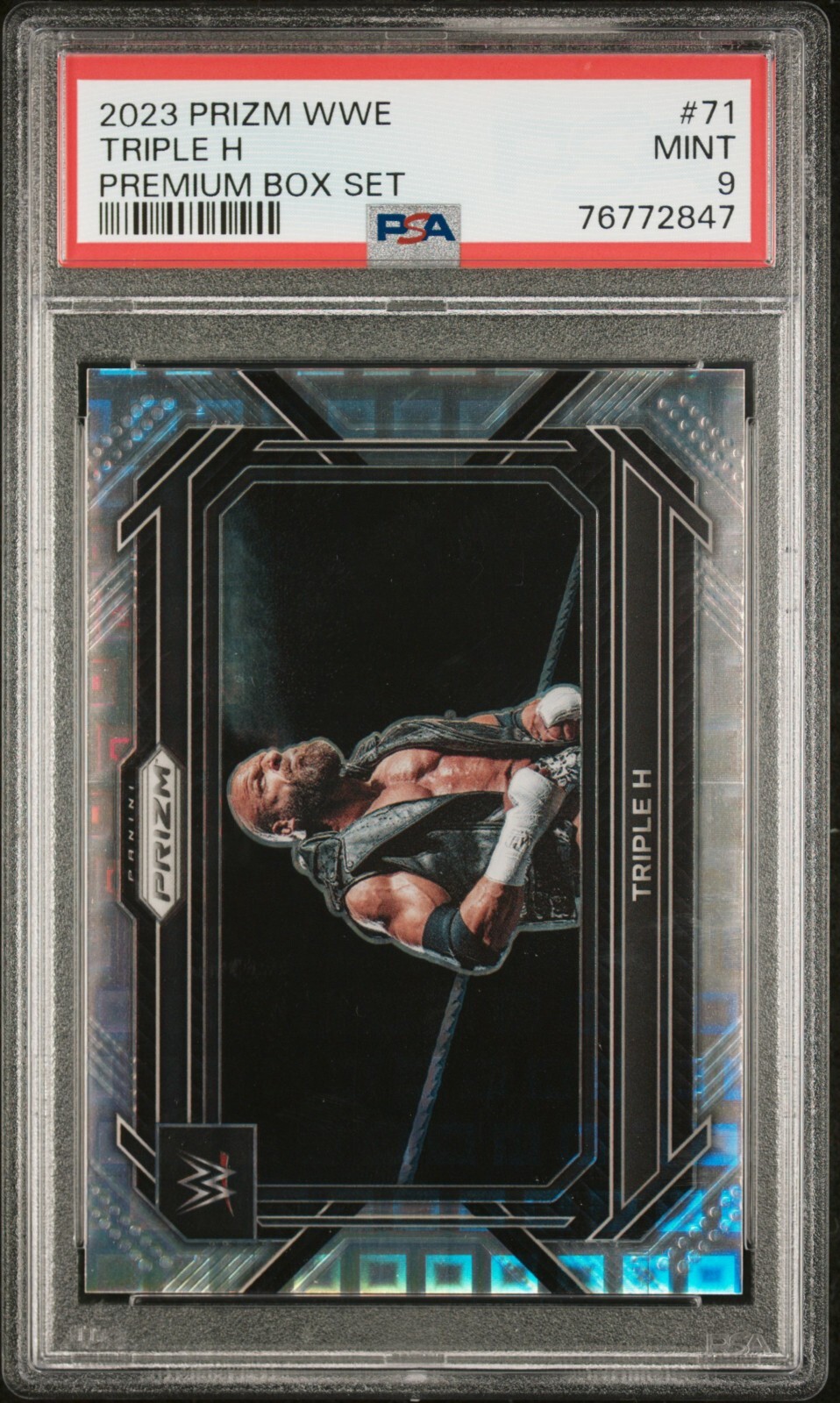2023 Panini Prizm WWE 71 Triple H Premium Box Set /199 PSA 9