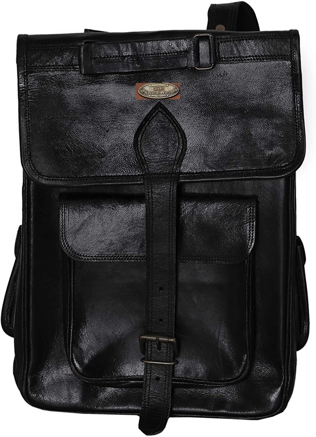 Bag Leather Backpack Laptop Men Travel Rucksack School Satchel Vintage Shoulder