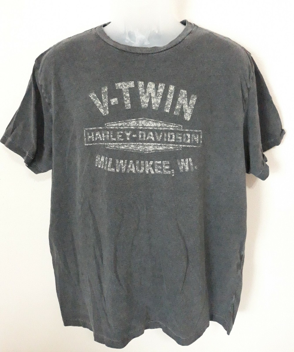 Harley Davidson V-Twin Milwaukee Wi. Logo T-Shirt 96276-18vm Harley Davidson V-Twin Milwaukee Wi. Logo T-Shirt 96276-18vm