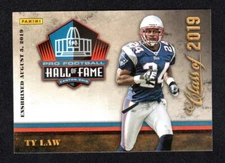 Ty Law New England Patriots 2019 HOF Class Canton Panini Hall of Fame Card