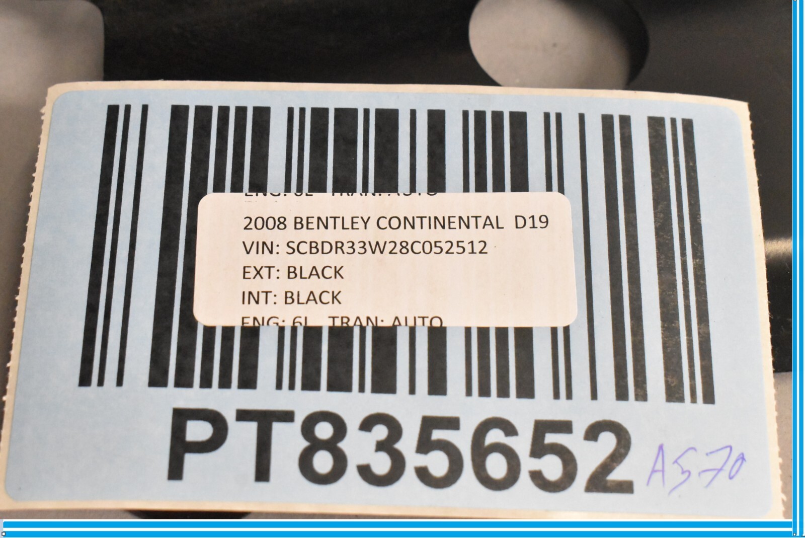 Bentley Continental 2006-2012 Support mount P/N 3W7809721B