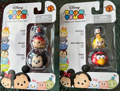 Disney Tsum Tsum Figures Two 3-Packs Series 3 NIP! Mickey Jessie