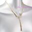 miniatura 5  - Vintage Deco Hollywood Celebridad Glamour 14kpl Collar de Oro W Cristal De Swarovski