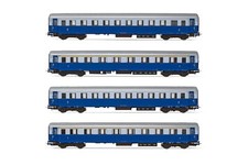 Rivarossi HR4324 FS, set 4 pezzi Treno Azzurro,2xAz+2xBzTyp46 Ep.IIIb nuovo