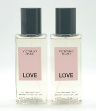 2 Victoria's Secret LOVE Mini Fine Fragrance Mist Spray 2.5 fl.oz Travel Size