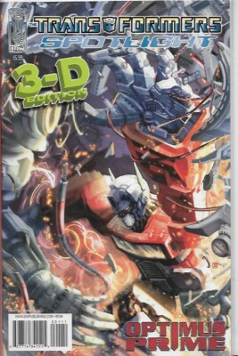 TRANSFORMERS SPOTLIGHT - OPTIMUS PRIME 3-D EDITION - Back Issue