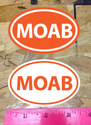 MOAB Utah Off Road UHV Mountain Bike sticker decal Orange White - 2 for 1 bonus