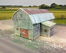 Z Scale Building - Rustic 23' Tall Barn Cardstock Pre Cut Kit PAPER KIT