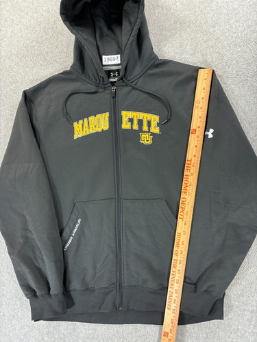 Marquette Golden Eagles Under Armour Campus Hoodie Jacket (Men's Medium) Gray - Picture 6 of 12