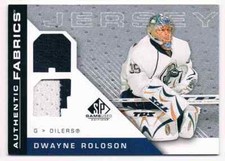 2007-08 SP GAME USED AUTHENTIC FABRICS JERSEY DWAYNE ROLOSON DUAL JERSEYS 2