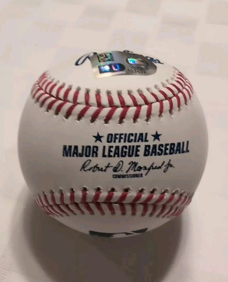 Auténtico béisbol firmado por Josh Bell Cleveland Guardians entrenamiento de primavera 2023 MLB Foto 2 de 3